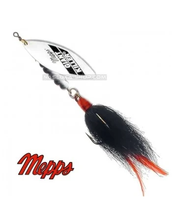 Въртяща блесна за щука Mepps Giant Killer Bucktail - White-Black