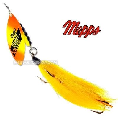 Въртяща блесна за трофейни хищници Mepps Giant Killer Tandem - Fluo
