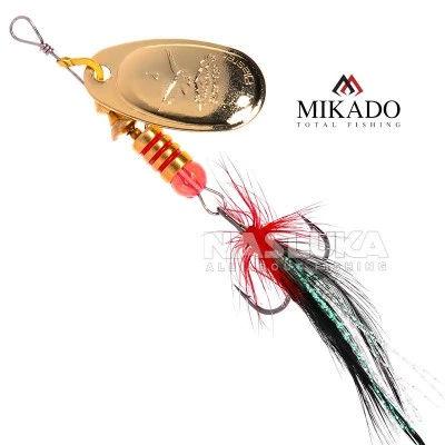 Mikado Blaster with Tassel, цвят Gold Въртяща блесна Mikado Blaster with Tassel, цвят Gold