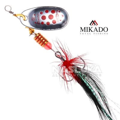 Mikado Blaster with Tassel Silver, цвят 10 Въртяща блесна Mikado Blaster with Tassel Silver, цвят 10