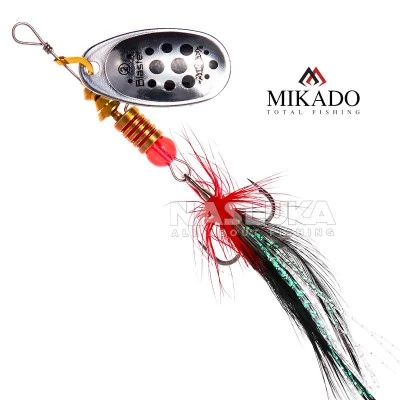 Mikado Blaster with Tassel Silver, цвят 11 Въртяща блесна Mikado Blaster with Tassel Silver, цвят 11