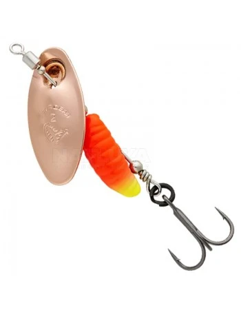 Въртяща блесна SG Grub Spinner - Copper Red Yellow