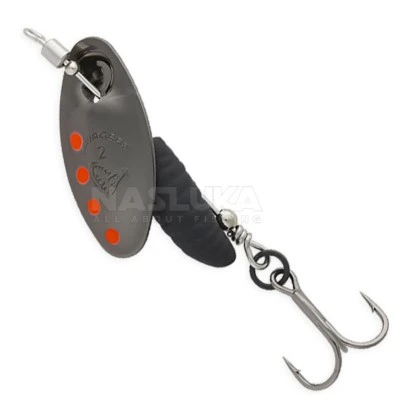 Въртяща блесна SG Grub Spinner - Silver Red Black