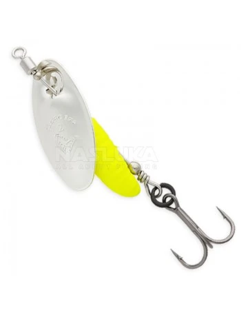 Въртяща блесна SG Grub Spinner - Silver Yellow
