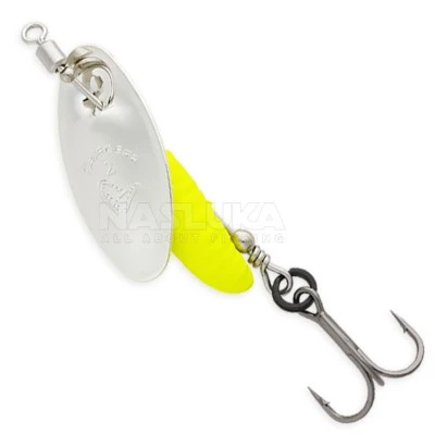Въртяща блесна SG Grub Spinner - Silver Yellow