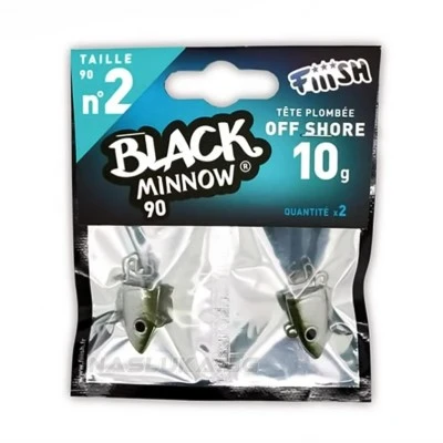 Комплект от 2 бр. джиг глави Fiiish Black Minnow 90 No2 - Off Shore 10г