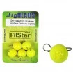 Кръгли чебурашки с подвижна карабинка Filstar Jig Heads - 5 бр. - цвят Chartreuse