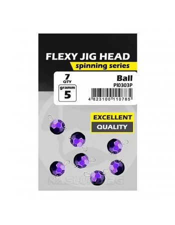 Джиг глави - чебурашки Life Orange Flexy Jig Head Ball - Purple