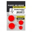 Кръгли чебурашки Life Orange Flexy Jig Head - Red