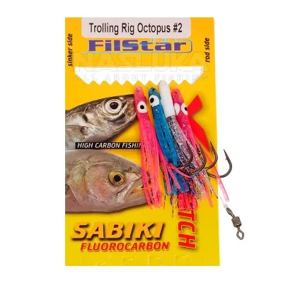 Чепаре за влачене с октоподи и ламе FilStar Sabiki Trolling Rig Octopus #2