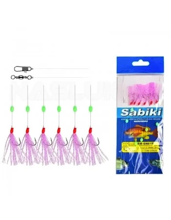 Чепаре за морски риболов Sokudo Sabiki String Hook - Pink