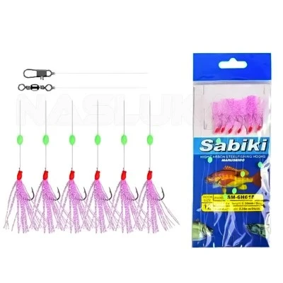 Чепаре за морски риболов Sokudo Sabiki String Hook - Pink