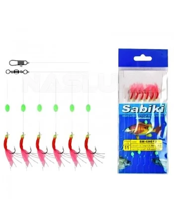 Чепаре за морски риболов Sokudo Sabiki String Hook - Skin Glow