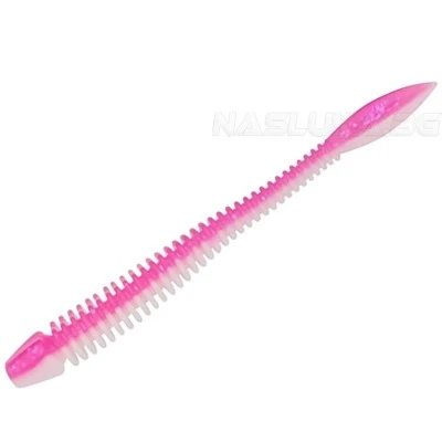 Силиконови примамки Berkley Powerbait Flail Garlic 5см - 12 бр. - цвят Pink/White