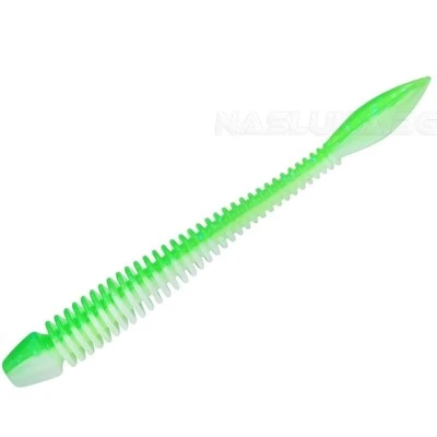 Силиконови примамки Berkley Powerbait Flail Garlic 5см - 12 бр. - цвят Spring Green/White