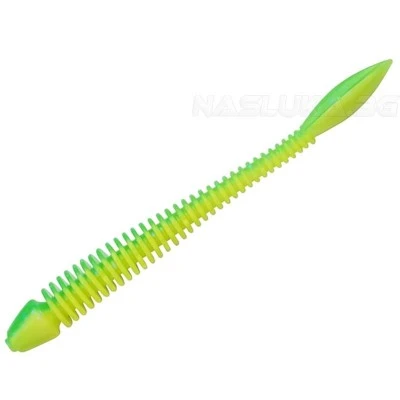 Силиконови примамки Berkley Powerbait Flail Garlic 5см - 12 бр. - цвят Spring Green/Sunshine Yellow