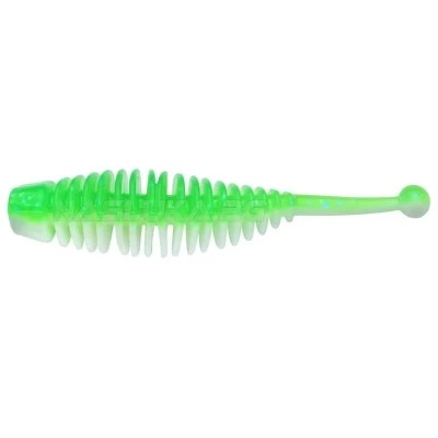 Силиконови примамки Berkley Powerbait Naiad Garlic 3см - 12 бр. - цвят Spring Green/White