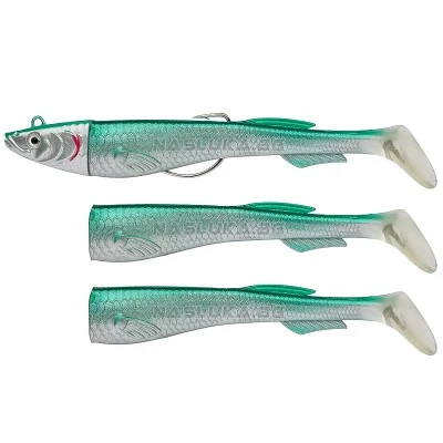 Сет от 3 бр. силиконови примамки и джиг глава Berkley Powerbait Power Sardine - 12см 15г - Ayu Green