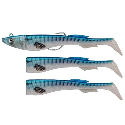 Berkley Powerbait 12см 15г Real Mackerel Сет от 3 бр. силиконови примамки и джиг глава Berkley Powerbait Power Sardine - 12см 15г - Real Mackerel