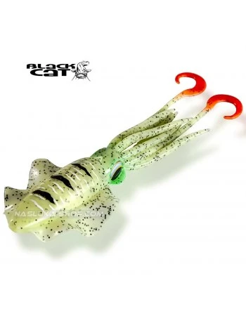 Изкуствена примамка за сом Black Cat Calamar U-Float 20г - Glow In The Dark