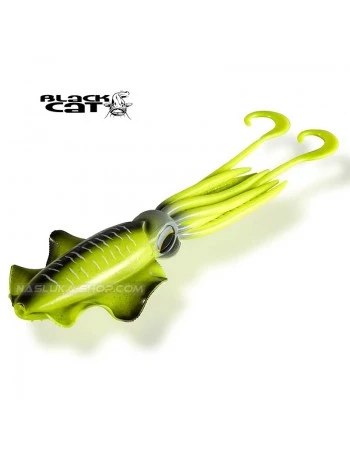 Изкуствена примамка за сом Black Cat Calamar U-Float 20г - Yellow Zombie