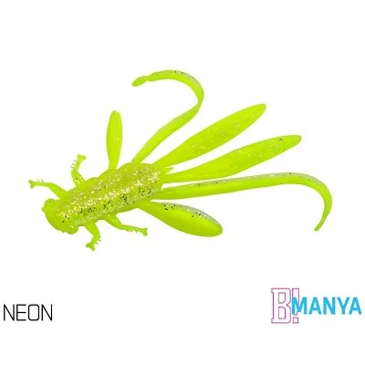 Delphin Manya UVs 10.5 см UV Neon 5 бр. Силиконови ароматизирани нимфи Delphin Manya UVs 10.5 см - UV Neon - 5 бр.