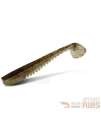 Силиконови примамки Delphin Stinx Ribs 5см - 20 бр. - Natur Shrimp