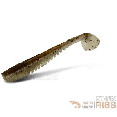 Силиконови примамки Delphin Stinx Ribs 5см - 20 бр. - Natur Shrimp