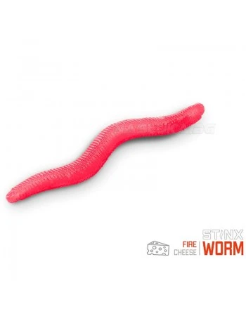 Силиконови примамки Delphin Stinx Worm 4см - 50 бр. - Fire Cheese