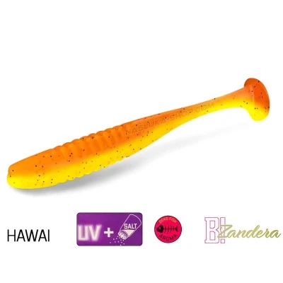 Силиконови примамки Delphin Zandera UVs - 5 бр. - цвят Hawai