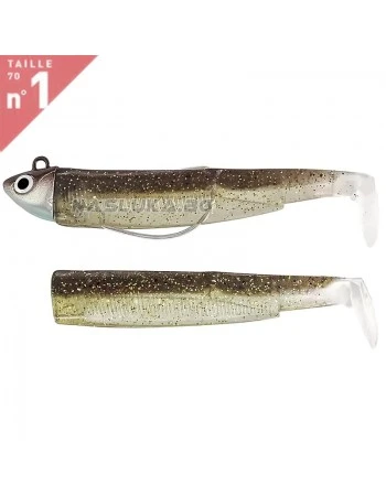 Комплект от джиг глава 4.5г и 2 тела Fiiish Black Minnow 70 No1 Combo - Search / цвят Macchiato