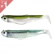 Комплект от 2 джиг глави 3.0г и 2 тела Fiiish Black Minnow 70 No1 Double Combo - Shore / цвят Kaki - Ghost Minnow