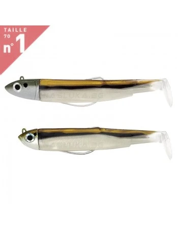 Комплект от 2 джиг глави 3.0/6.0г и 2 тела Fiiish Black Minnow 70 No1 Double Combo - Shore - Off Shore / цвят Vairon