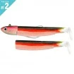 Комплект от джиг глава 10г и 2 тела Fiiish Black Minnow 90 No2 Combo Off Shore - цвят Candy Green