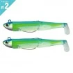 Комплект от 2 джиг глави 8.0г и 2 тела Fiiish Black Minnow 90 No2 Double Combo Search - цвят French Paradise