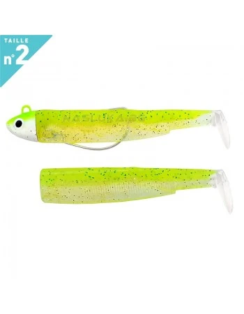 Комплект от джиг глава 8.0г и 2 тела Fiiish Black Minnow 90 No2 Combo Search - цвят Zeste De Citron
