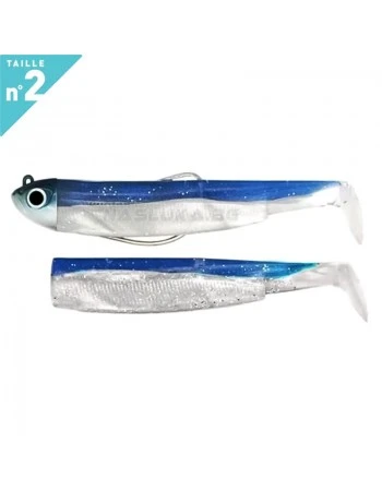 Комплект от джиг глава 10г и 2 тела Fiiish Black Minnow 90 No2 Combo Off Shore - цвят Blue