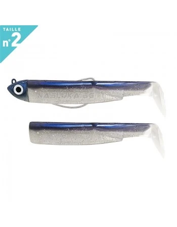 Комплект от джиг глава 5.0г и 2 тела Fiiish Black Minnow 90 No2 Combo Shore - цвят Electric Blue
