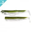 Комплект от джиг глава 8.0г и 2 тела Fiiish Black Minnow 90 No2 Combo Search - цвят Khaki