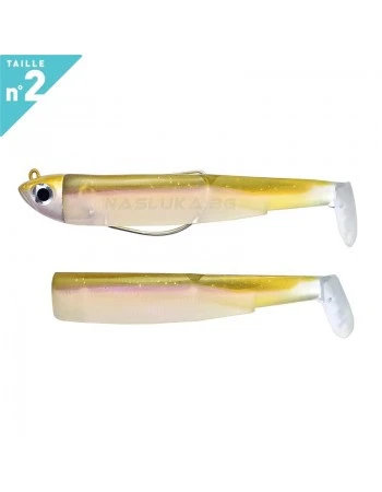 Комплект от джиг глава 5.0г и 2 тела Fiiish Black Minnow 90 No2 Combo Shore - цвят Wakasagi