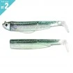Комплект от джиг глава 5.0г и 2 тела Fiiish Black Minnow 90 No2 Combo Shore - цвят Ghost Minnow