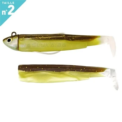 Fiiish BM 90 No2 Combo Search Sparkling Brown Комплект от джиг глава 8.0г и 2 тела Fiiish Black Minnow 90 No2 Combo Search - цвят Sparkling Brown
