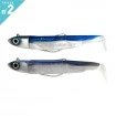 Комплект от 2 джиг глави 10г и 2 тела Fiiish Black Minnow 90 No2 Double Combo Off Shore - цвят Blue & Electric Blue