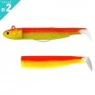 Комплект от джиг глава 20г и 2 тела Fiiish Black Minnow 90 No2 Combo X Deep - цвят Mango Juice