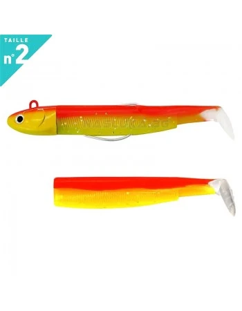 Комплект от джиг глава 20г и 2 тела Fiiish Black Minnow 90 No2 Combo X Deep - цвят Mango Juice