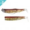 Комплект от джиг глава 5.0г и 2 тела Fiiish Black Minnow 90 No2 Combo Shore - цвят Wine Glitter