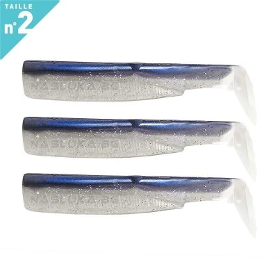 Fiiish BM 90 No2 3 бр. Electric Blue Силиконови примамки Fiiish Black Minnow 90 No2 - 3 бр. - Electric Blue