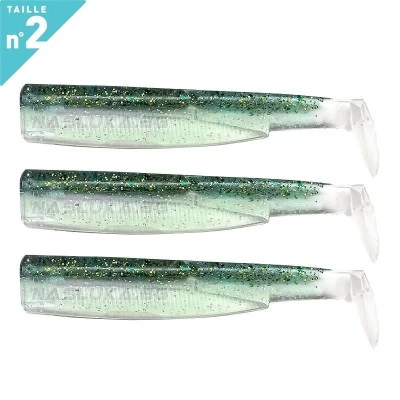 Fiiish BM 90 No2 3 бр. Ghost Minnow Силиконови примамки Fiiish Black Minnow 90 No2 - 3 бр. - Ghost Minnow