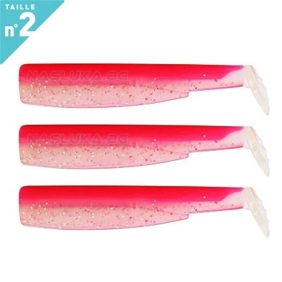 Fiiish BM 90 No2 3 бр. Rose Fluo Силиконови примамки Fiiish Black Minnow 90 No2 - 3 бр. - Rose Fluo