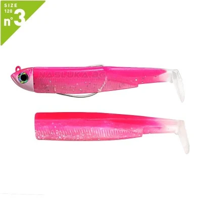 Комплект от 2 джиг глави 12г и 2 тела Fiiish Black Minnow 120 No3 Double Combo Shore - Fluo Pink